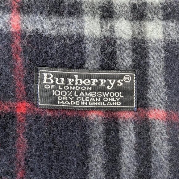 Authentic Burberry Check Lambswool Scarf Blue – Unisex – Used – Winter Essential - Picture 2 of 7